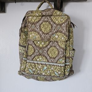Vera Bradley Floral Brown and Green Backpack